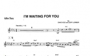 戴夫考兹I'm Waiting For You曲谱+伴奏=示范